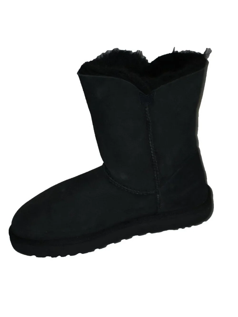 New! UGG 'Keely' Boot Black Suede Size 10 1012362 Genuine Shearling DD28